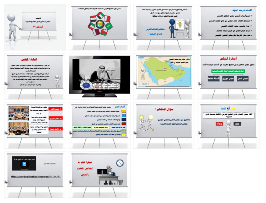 عرض بوربوينت -الدرس التاسع عشر-تأسيس دول مجلس التعاون لدول الخليج العربية -ثاني متوسط-الدراسات الإجتماعية