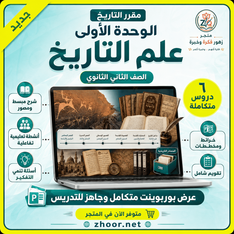 الوحدة الأولى-علم التاريخ-مقرر التاريخ- نسخة جديدة مطورة مدعمة بالذكاء الاصطناعي