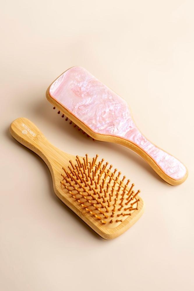 Pink Blossom Bamboo Hair Brush