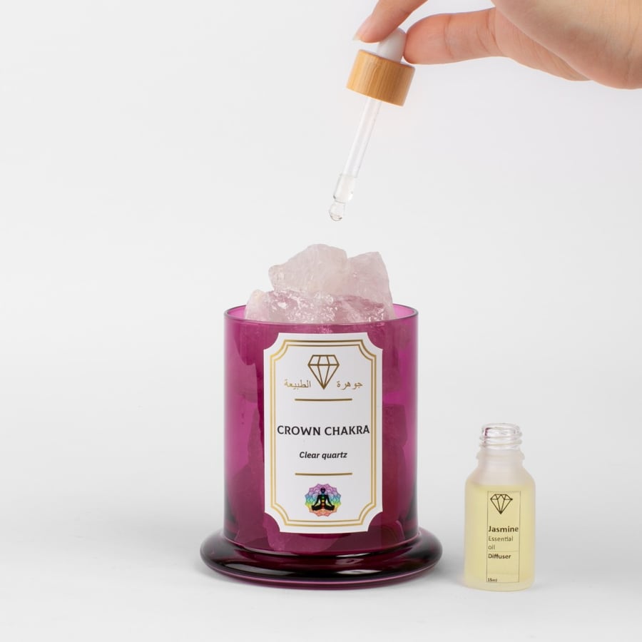 Clear quartz diffuser with Jasmine Essential oil