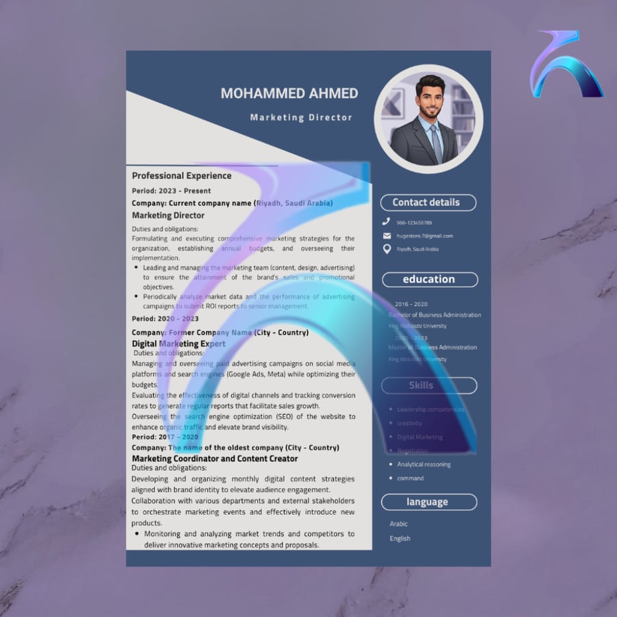 Professional CV Template 1 - English