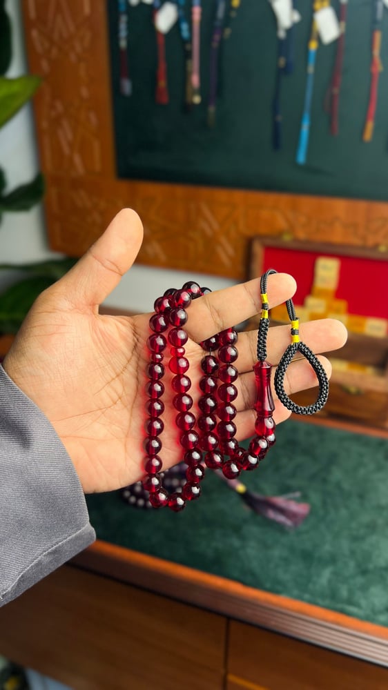 Iranian saffron scented prayer beads (Karkousha and Agal)