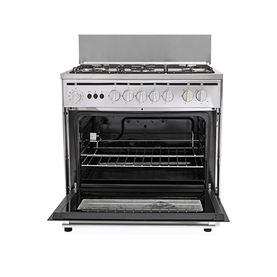 General Supreme Gas Cooker, 55*80 cm, 5 Gas Burners, Full Safety, Egyptian Steel GS8055FRGS