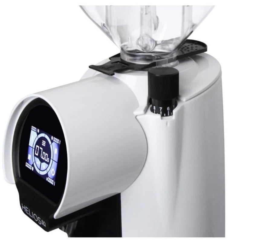 Eureka Helios Electronic Espresso Grinder with Touchscreen and Controls, White - Italian