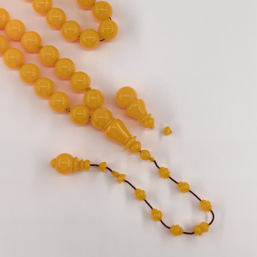A rosary made of American beads, polished.