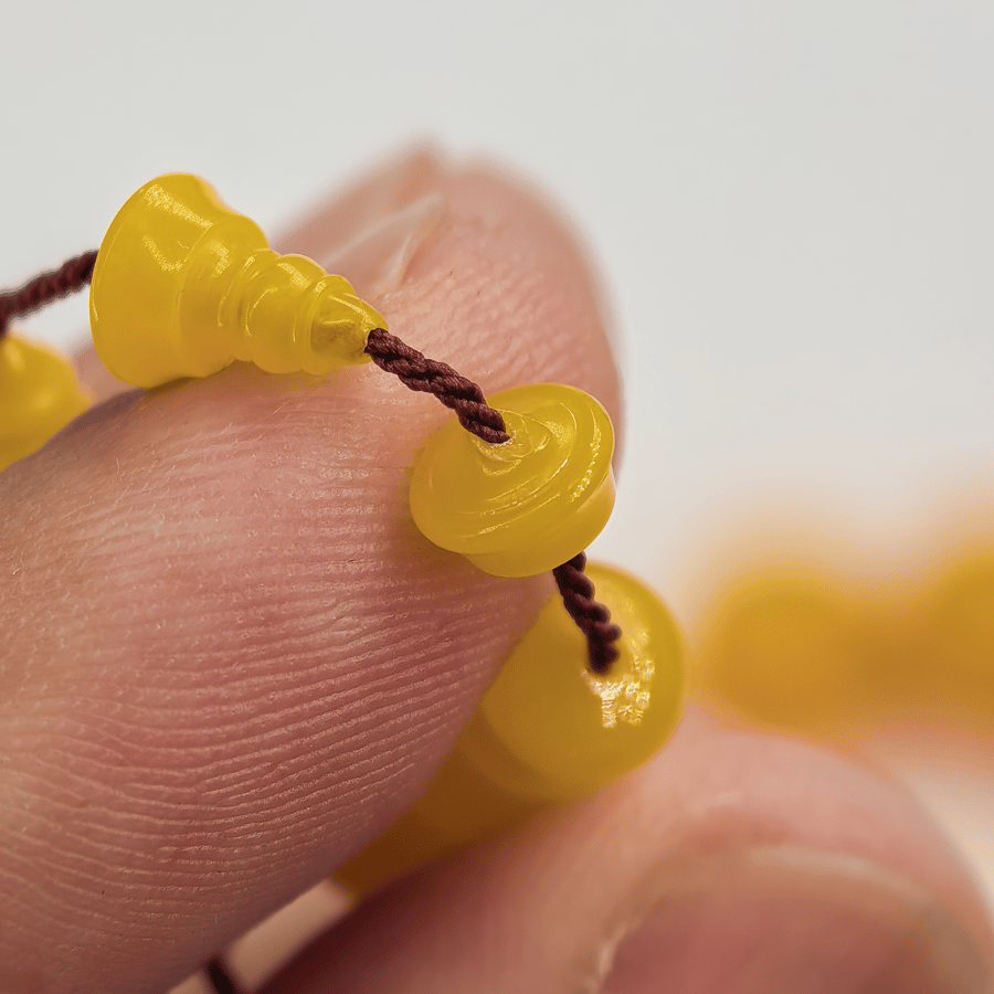 A rosary made of American beads, polished.