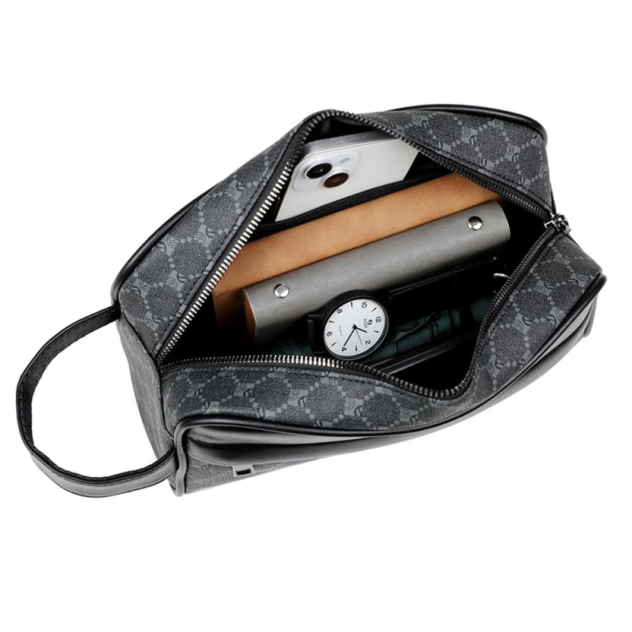 Men's leather handbag handmade with high quality