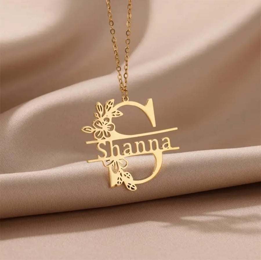 Gold-plated gold ring with English letters