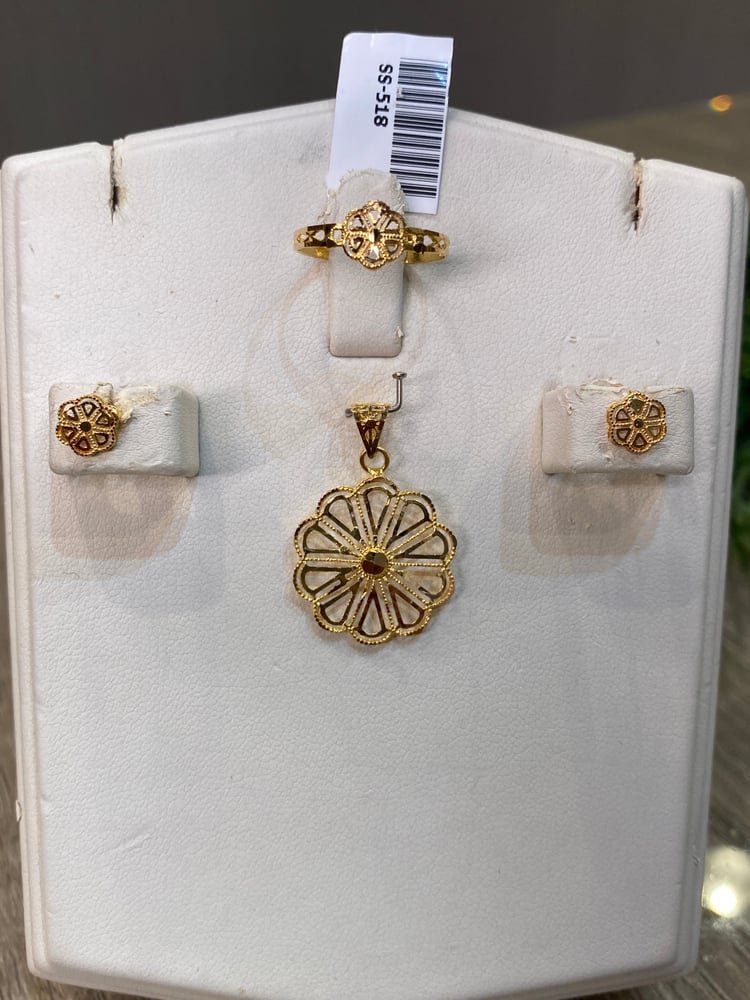 1/2 gold set 21 karat for daily use SS-518