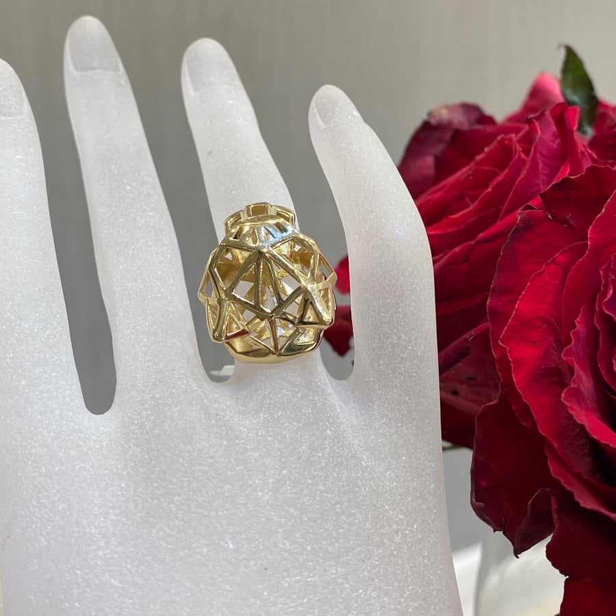 Tiger 18-karat gold ring