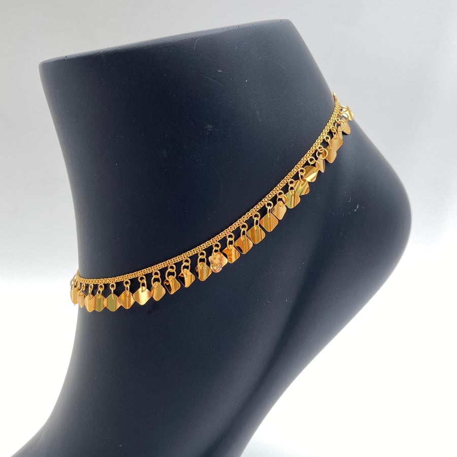 Gold anklet 21 karat