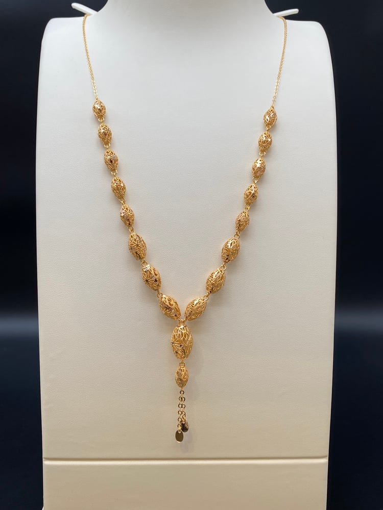 Gold prayer bead strand 21 karat