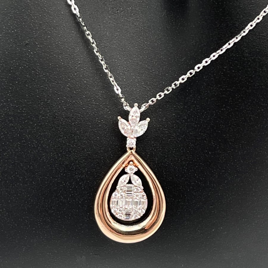 White gold and rose gold bracelet 18 karat