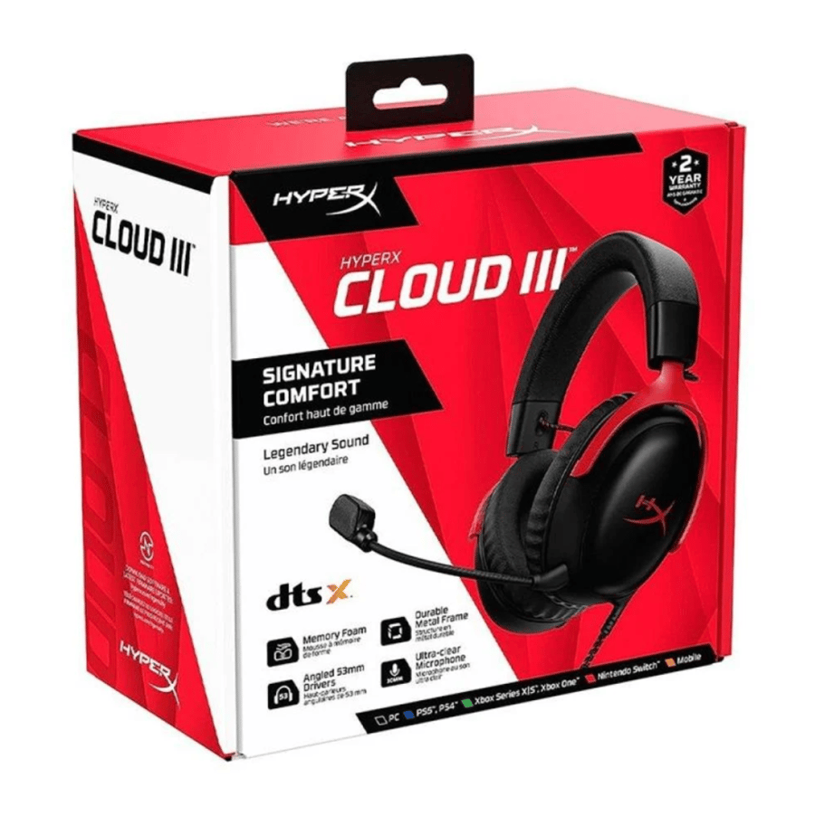 سماعة هايبر اكس كلاود 3 (سلكي) HyperX Cloud 3 Headset (Wired)