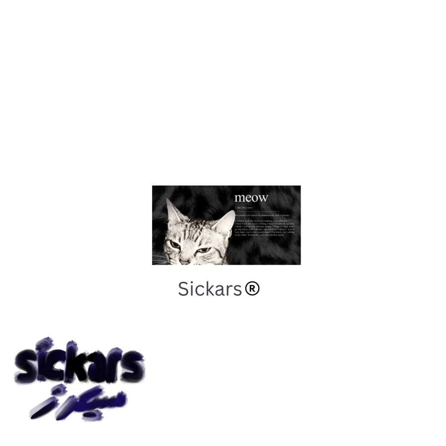 ميني ستيكر صلب ضد الماء قطة | Mini Sticker Cat