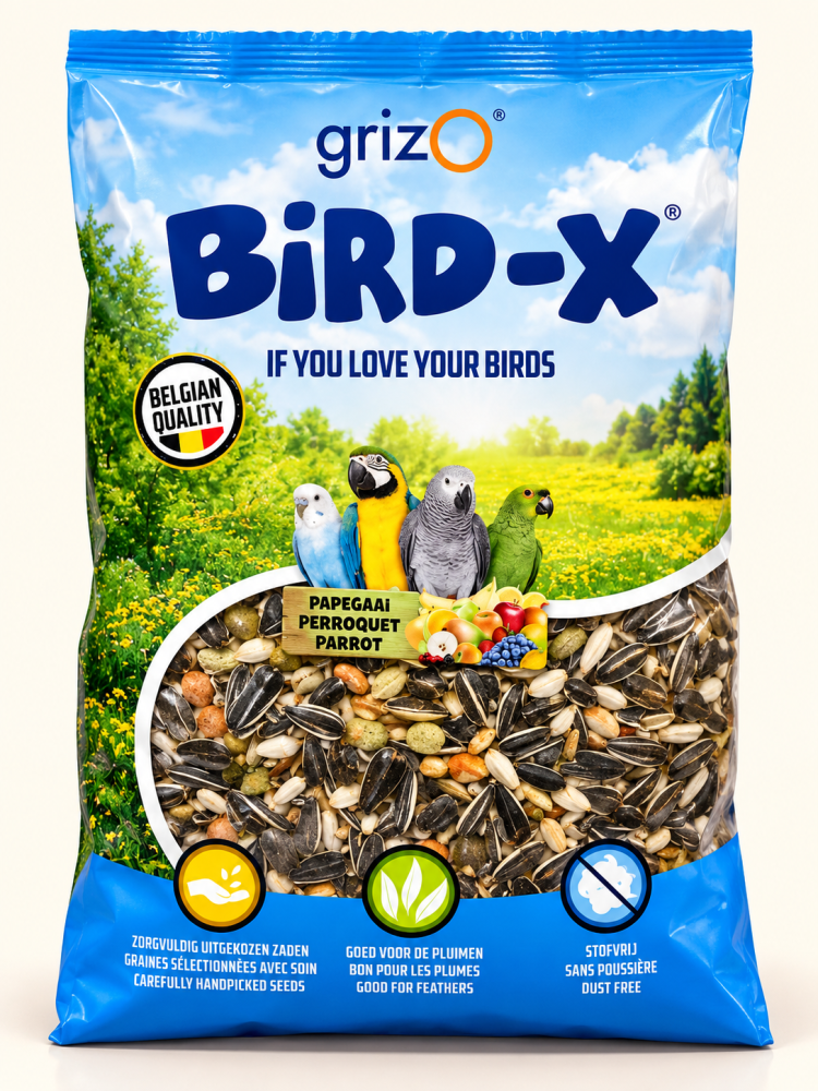 جريزو بيرد إكس خليط فاخر للببغاوات بالفواكه والمكسرات | Grizo Bird-X Premium Parrot Fruit Mix