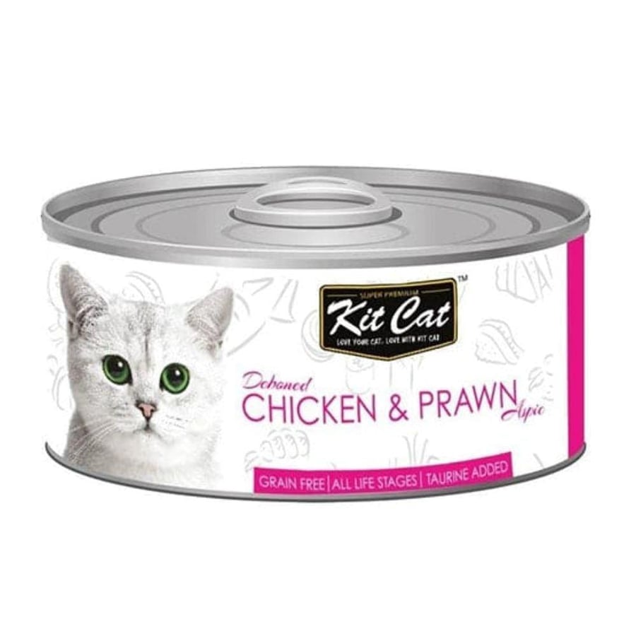 كت كات طعام رطب للقطط البالغة دجاج مع جمبري منزوع العظم 80 جم | Kit Cat Chicken with Deboned Shrimp Wet Cat Food 80g