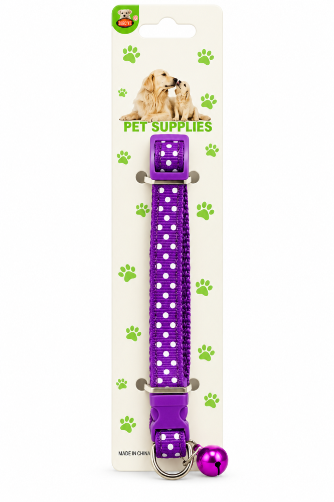 طوق رقبة قابل للتعديل للقطط والكلاب الصغيرة مع جرس – متوفر بعدة ألوان | Adjustable Pet Collar with Bell for Cats & Small Dogs – Available in Multiple Colors