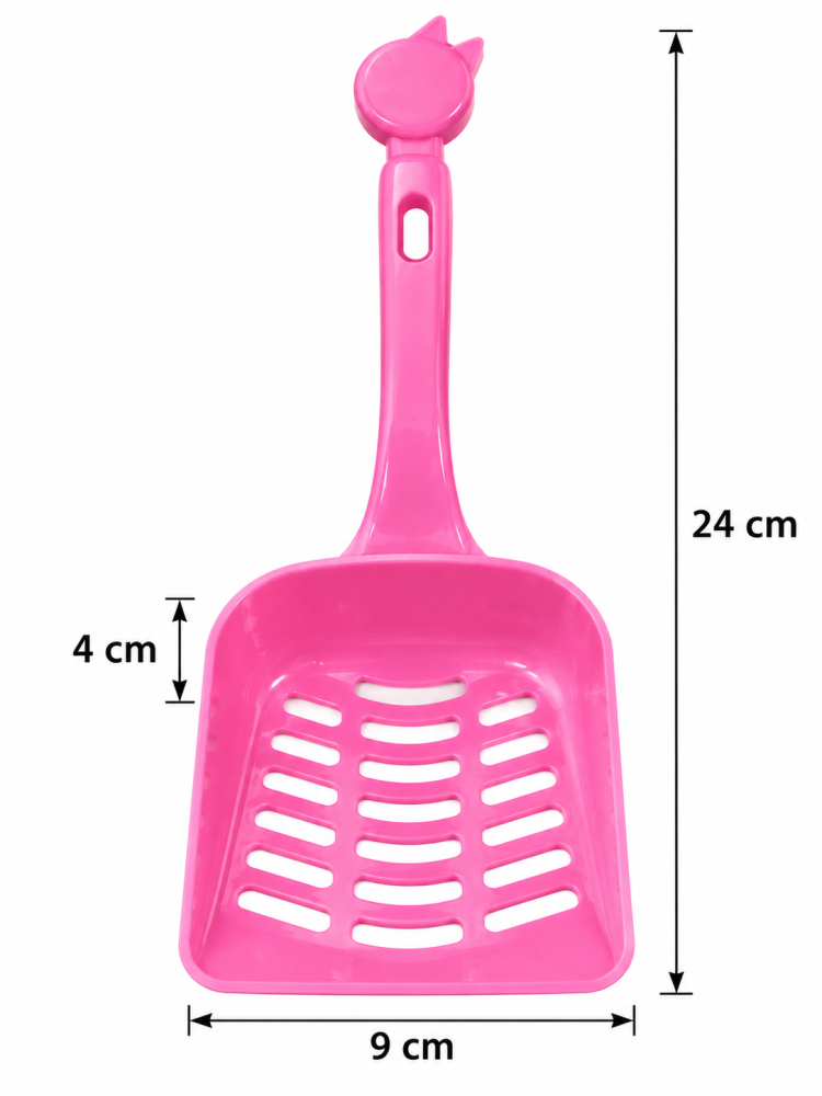 مغرفة تنظيف رمل القطط البلاستيكية بتصميم رأس القطة | Cat Head Design Plastic Litter Scoop