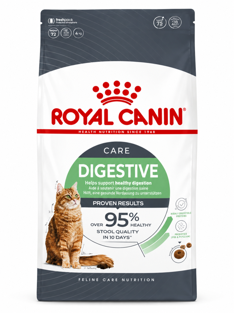 رويال كانين دايجستف كير طعام جاف للقطط البالغة لدعم الجهاز الهضمي بعدة أوزان | Royal Canin Digestive Care Adult Dry Cat Food – Multiple Sizes