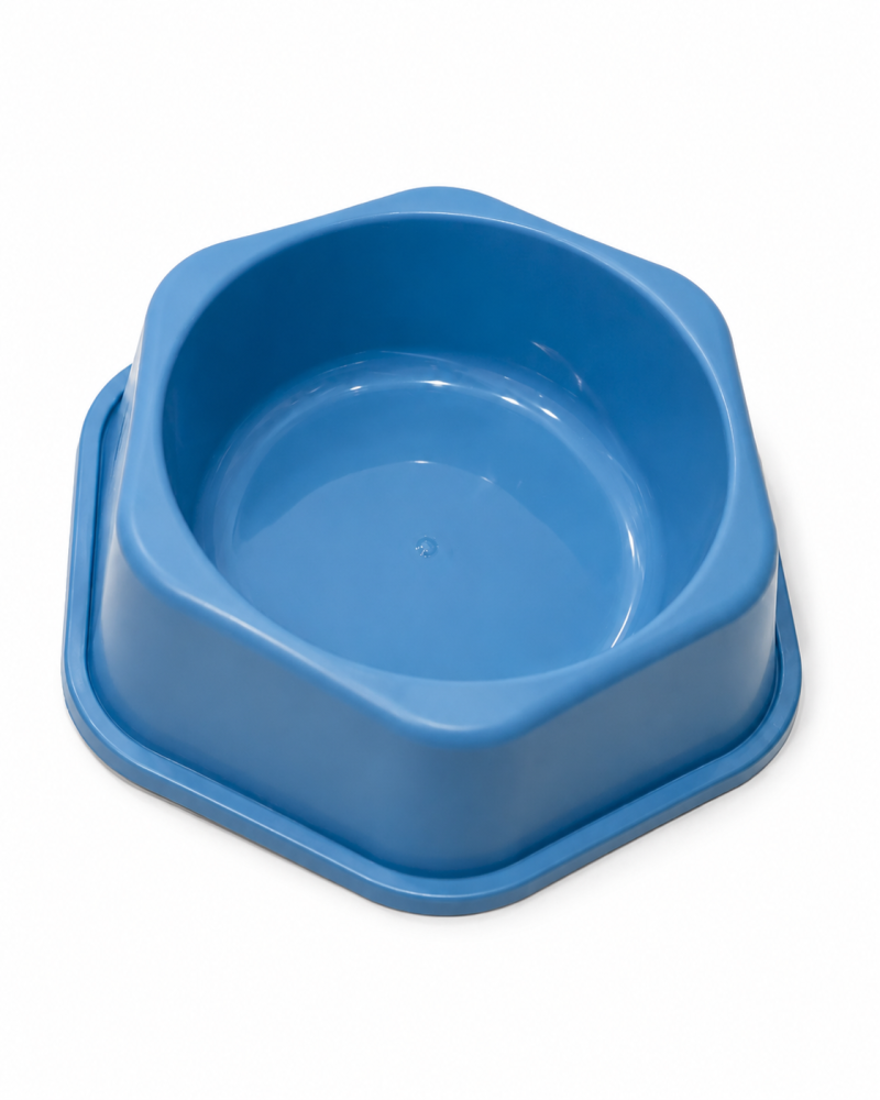 وعاء طعام وماء للقطط والكلاب بتصميم سداسي – عدة ألوان | Hexagonal Food & Water Bowl for Cats & Dogs – Assorted Colors
