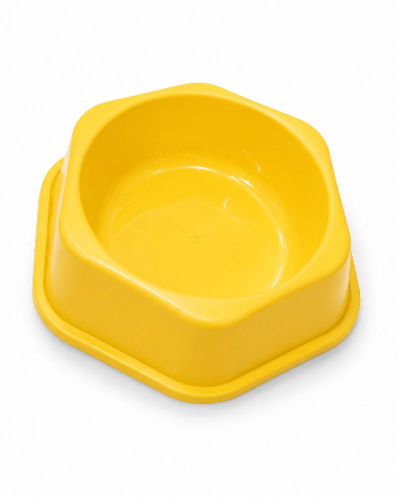 وعاء طعام وماء للقطط والكلاب بتصميم سداسي – عدة ألوان | Hexagonal Food & Water Bowl for Cats & Dogs – Assorted Colors