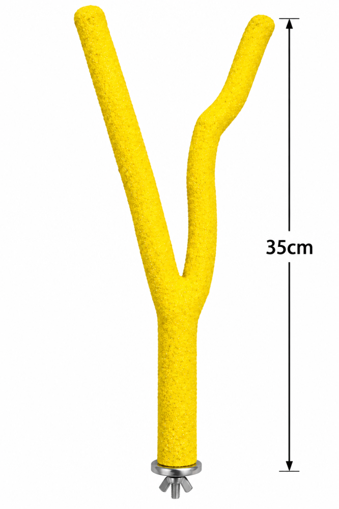 مجثم للطيور على شكل حرف Y بسطح خشن – متوفر بعدة ألوان | Y-Shaped Textured Bird Perch – Available in Multiple Colors