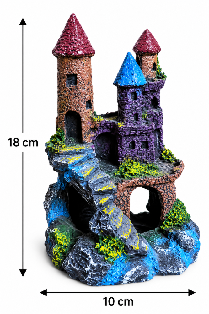 مجسم قلعة صخرية للزينة داخل أحواض الأسماك | Rocky Castle Aquarium Decoration