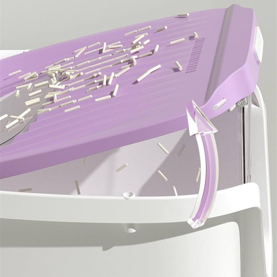 صندوق فضلات مغلق للقطط بباب أمامي شفاف ونافذة علوية | Enclosed Cat Litter Box with Transparent Front Door & Top Window