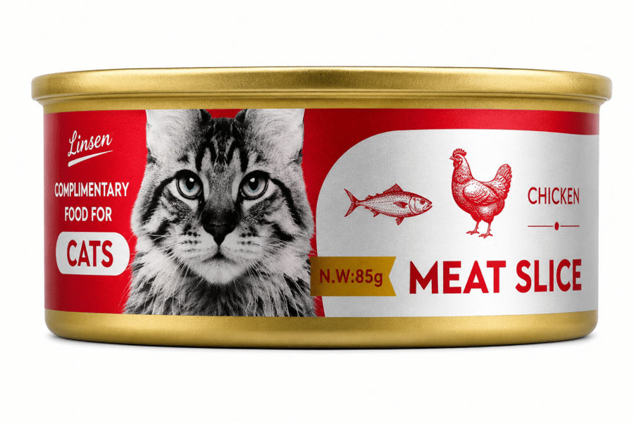 لينسن طعام رطب للقطط بالتونة والدجاج (شرائح اللحم) 85 جم | Linsen Wet Cat Food Tuna & Chicken Meat Slice 85g