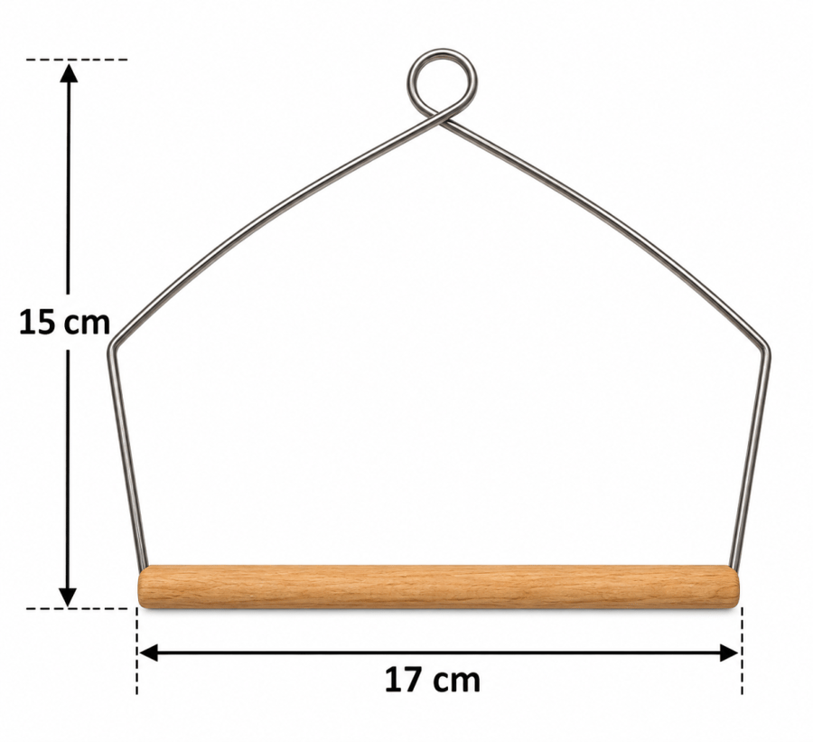 أرجوحة خشبية للطيور بإطار معدني | Wooden Bird Swing with Metal Frame