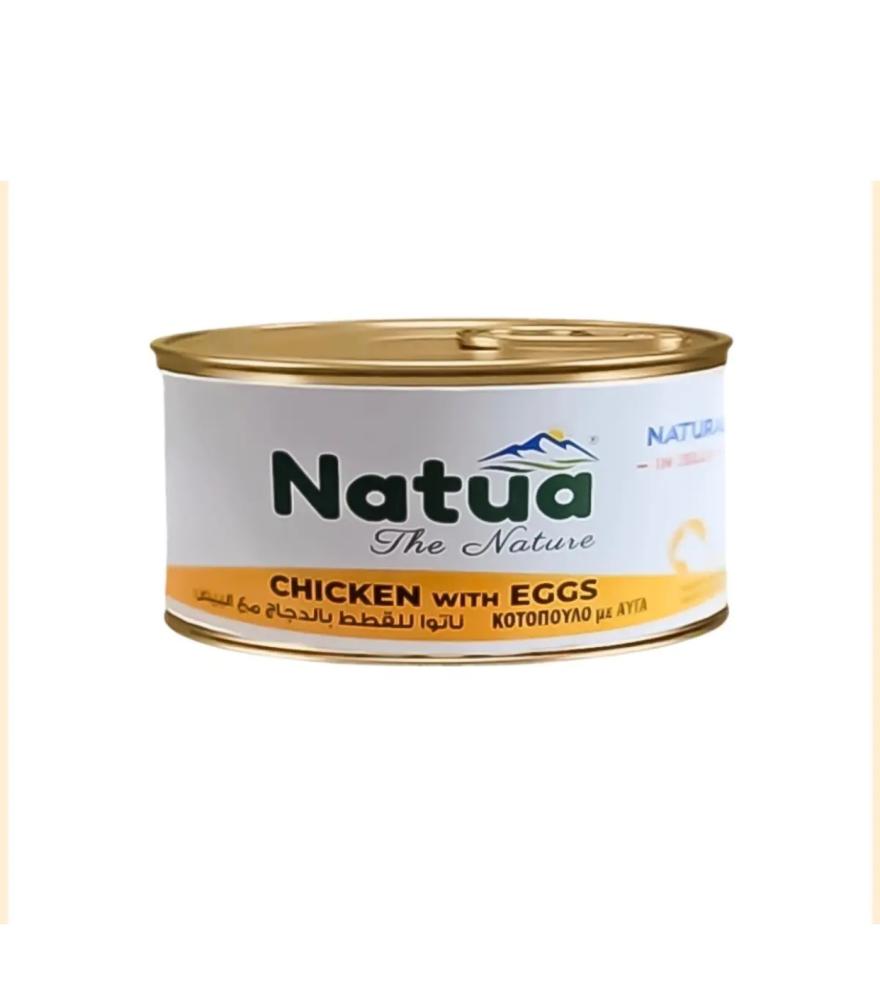 ناتوا طعام رطب طبيعي للقطط البالغة بالدجاج والبيض 85 جم | Natua Natural Wet Cat Food Chicken with Egg 85g