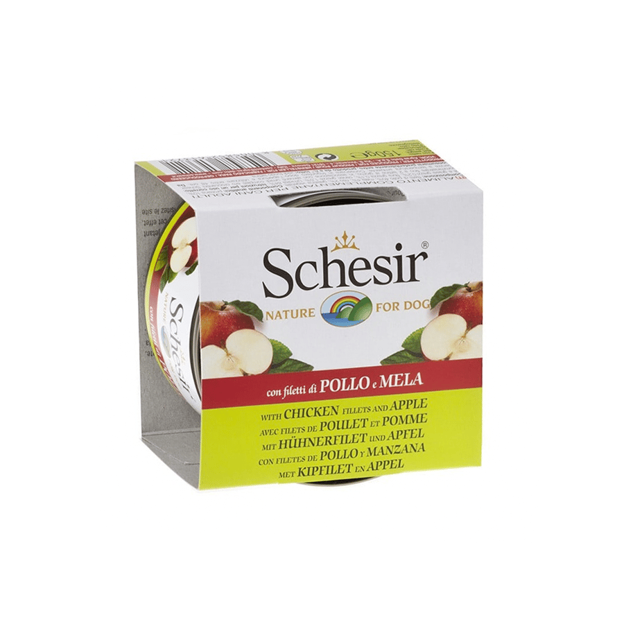 شيزر طعام للقطط نكهة الدجاج مع التفاح 75 جرام | Schesir Cat Food Chicken with Apple 75g