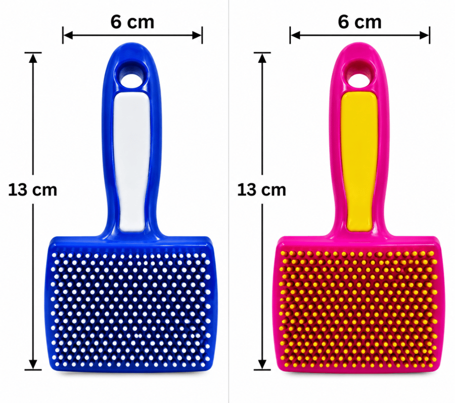 فرشاة تمشيط وتدليك للقطط والكلاب بنتوءات مرنة – متوفرة بعدة ألوان | Pet Grooming & Massage Brush for Cats and Dogs – Available in Multiple Colors