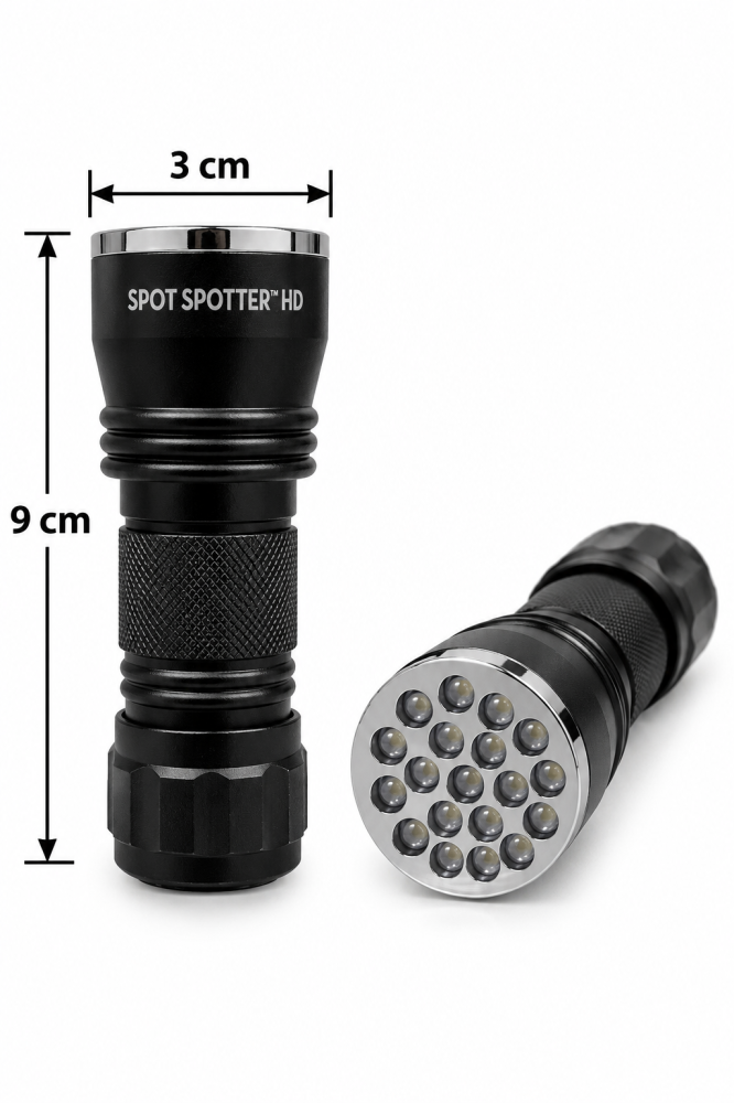 سبوت سبوتر HD كشاف الأشعة فوق البنفسجية لكشف بقع بول القطط والكلاب | Spot Spotter HD UV Pet Urine Stain Detector