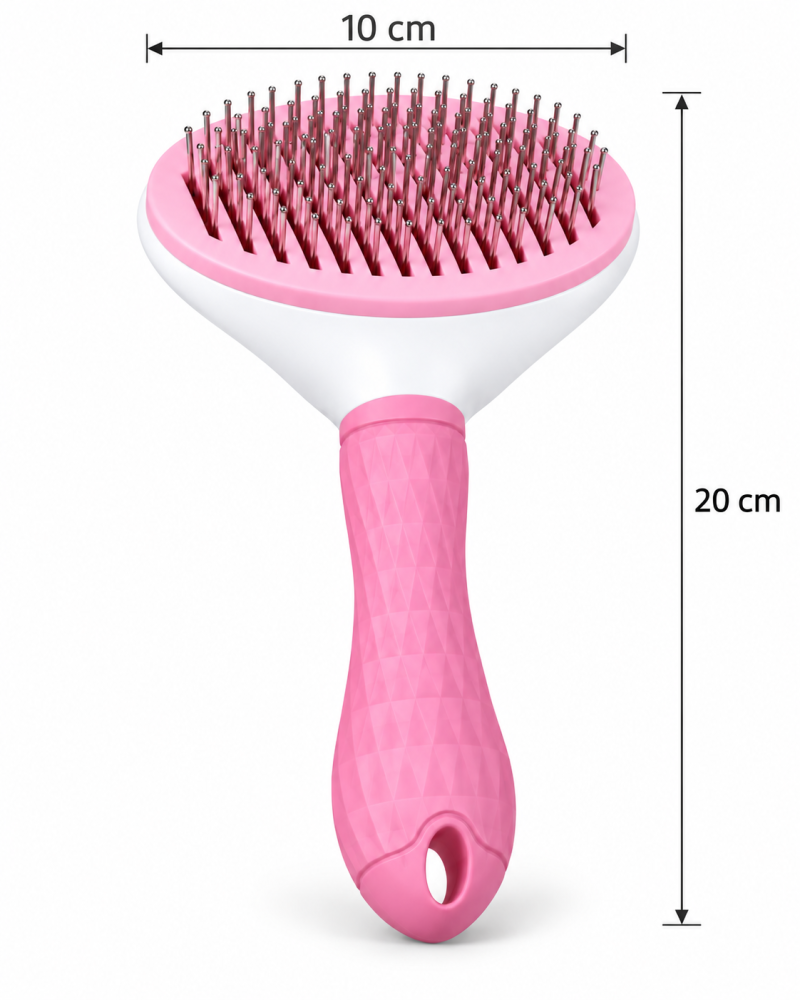 فرشاة تمشيط شعر القطط والكلاب بإبر معدنية ومقبض مريح | Pet Grooming Brush with Metal Pins