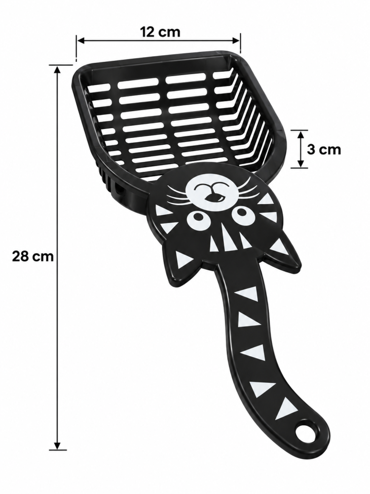 مغرفة تنظيف رمل القطط البلاستيكية بتصميم القطة | Cat-Shaped Plastic Litter Scoop