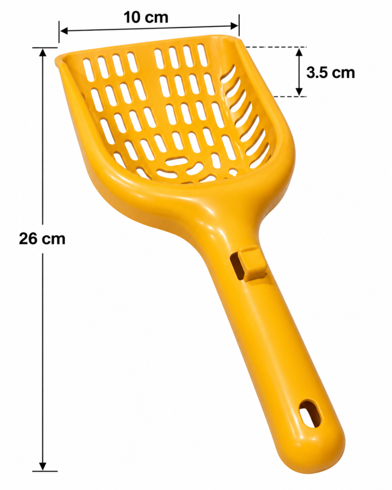 مغرفة تنظيف رمل القطط البلاستيكية بمقبض عملي | Plastic Cat Litter Scoop