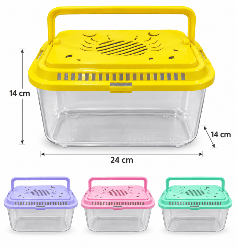 حافظة بلاستيكية محمولة للحيوانات الصغيرة متوفرة بألوان متعددة | Portable Small Pet Carrier – Multiple Colors