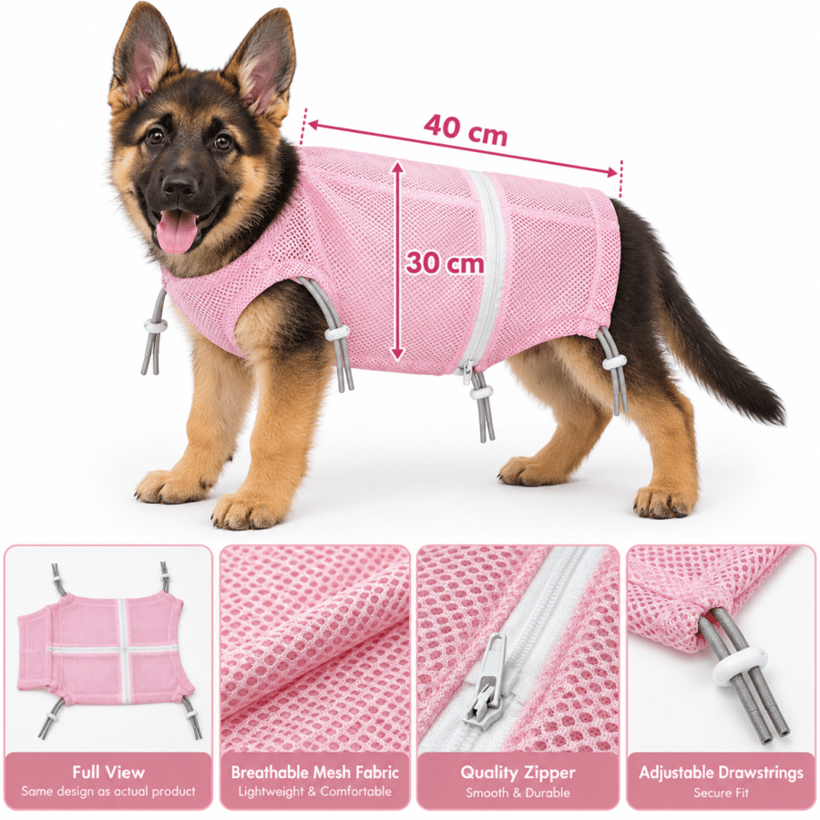سترة شبكية صيفية للكلاب بسحاب وأربطة قابلة للتعديل – متوفر بعدة ألوان | Breathable Mesh Dog Vest with Zipper and Adjustable Drawstrings – Available in Multiple Colors