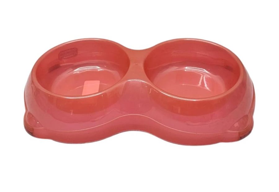 طبق طعام وماء مزدوج للقطط والكلاب – متعدد الألوان | Double Pet Food & Water Bowl – Assorted Colors
