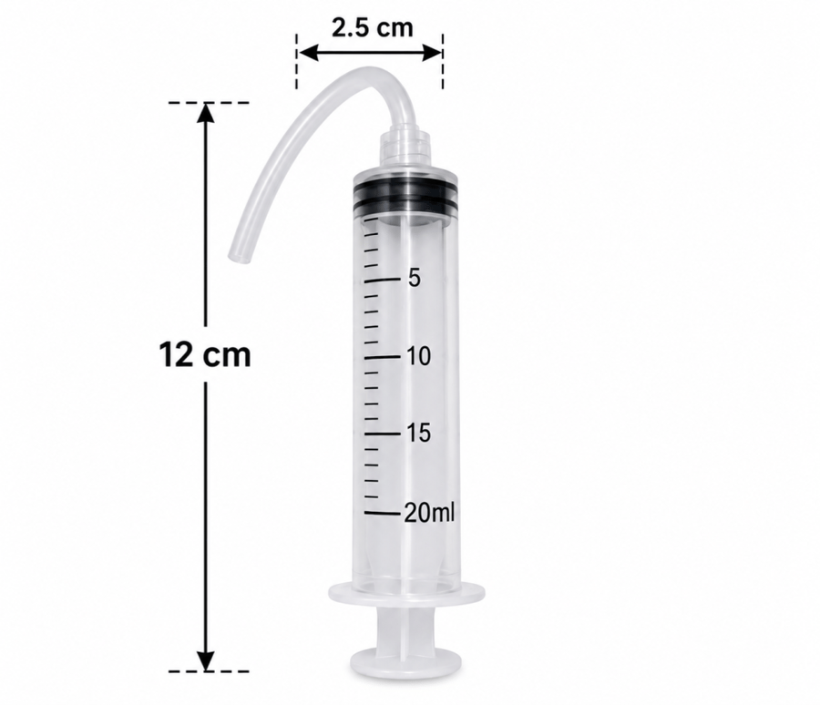 سرنجة إطعام وسقاية للطيور والحيوانات الأليفة بأنبوب مرن – متوفرة بعدة أحجام | Pet & Bird Feeding Syringe with Flexible Tube