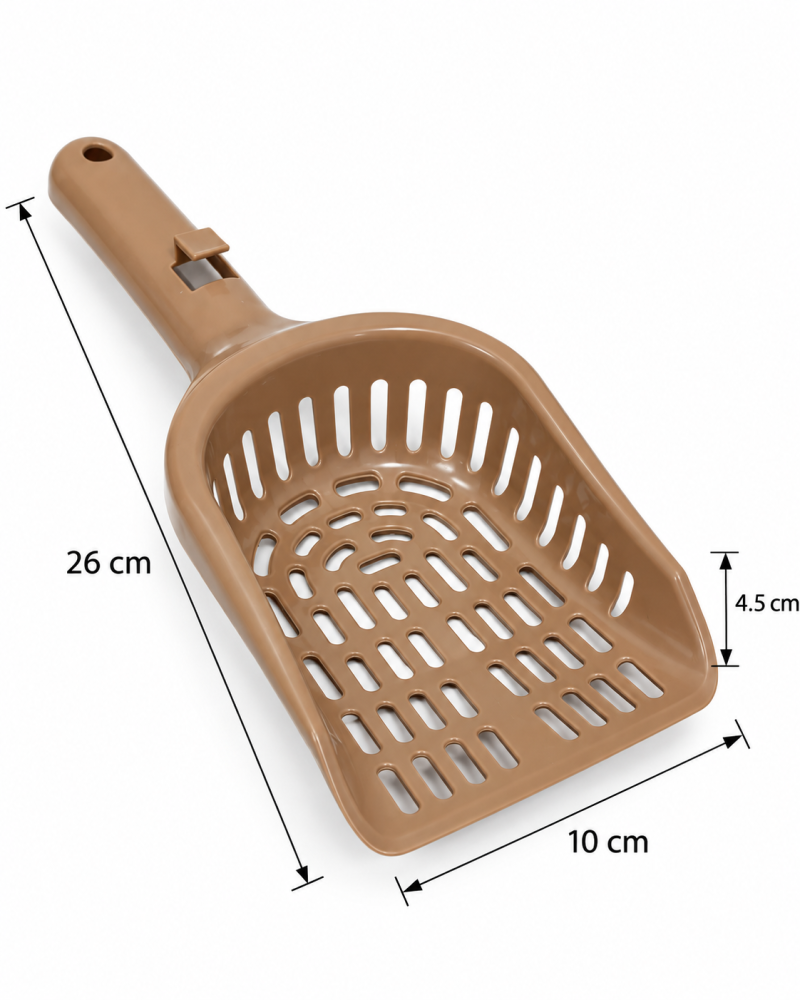 مغرفة تنظيف رمل القطط بلاستيكية بفتحات تصفية | Plastic Cat Litter Scoop with Sifting Holes
