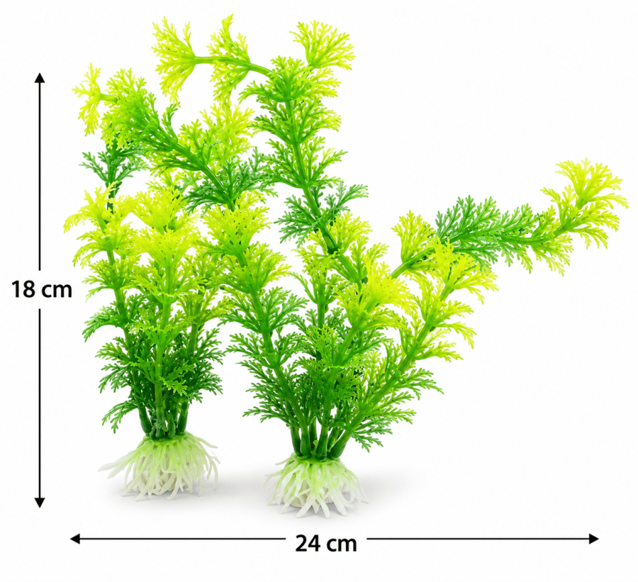 نبتة صناعية خضراء للزينة داخل أحواض الأسماك | Artificial Green Aquarium Plant Decoration