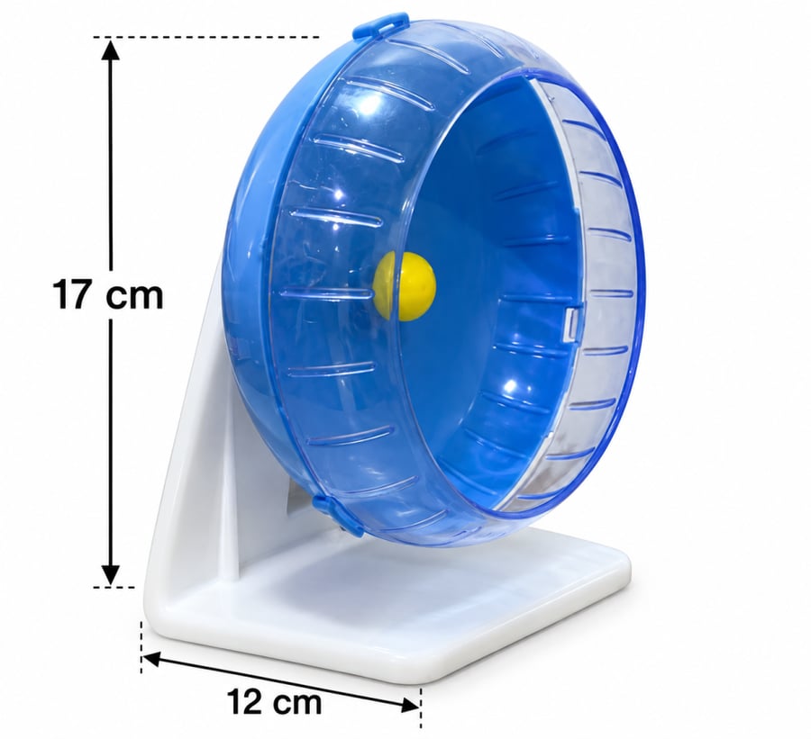 عجلة جري وتمرين للهامستر مع حامل – أزرق | Hamster Exercise Wheel with Stand – Blue