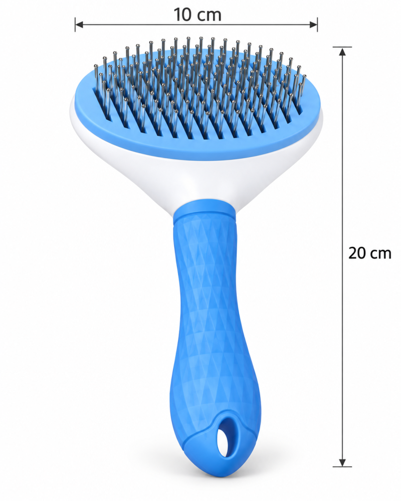 فرشاة تمشيط شعر القطط والكلاب بإبر معدنية ومقبض مريح | Pet Grooming Brush with Metal Pins