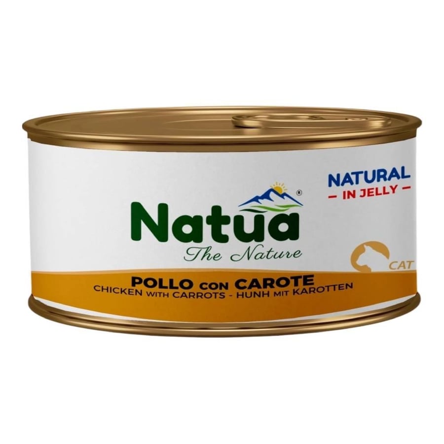 ناتوا طعام رطب طبيعي للقطط بالدجاج والجزر في الجيلي 85 جرام | Natua Natural Wet Cat Food with Chicken & Carrot in Jelly 85g