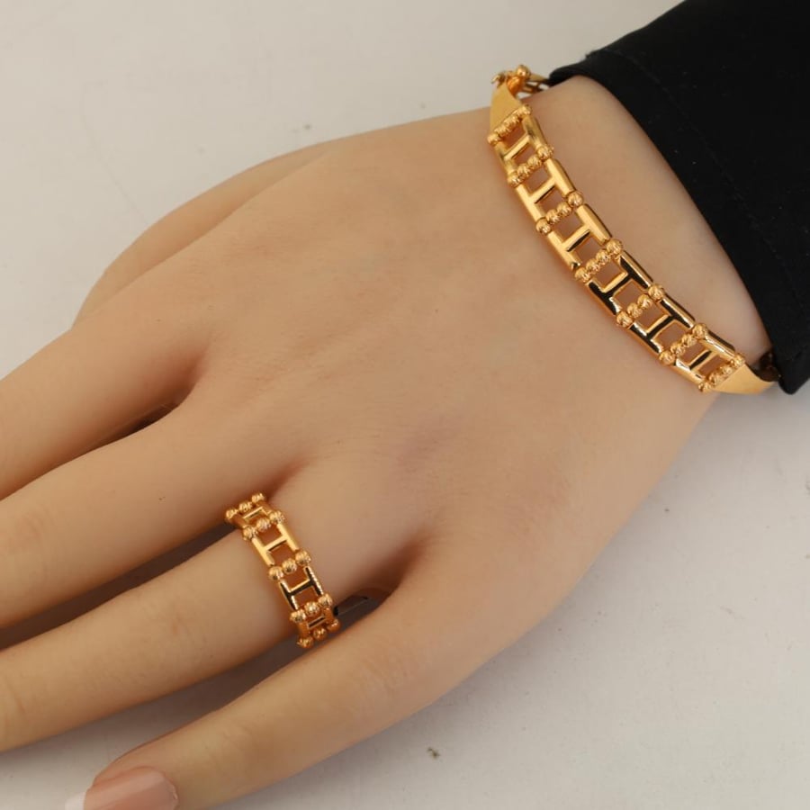 Lazurde bracelet with ring