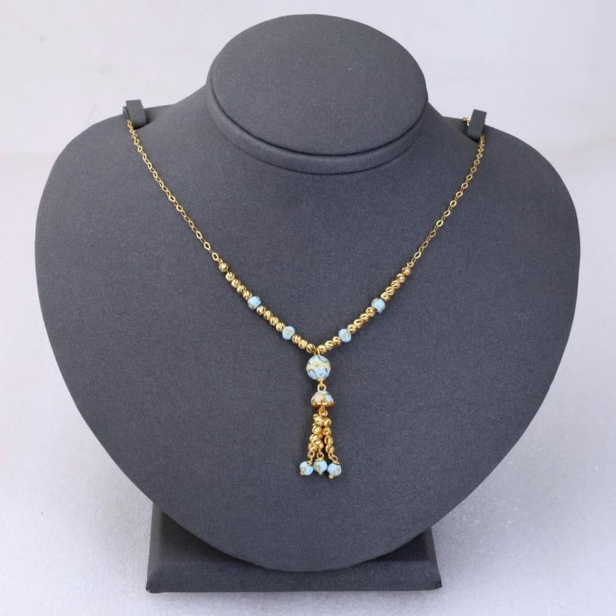 Indian pendant, sky blue