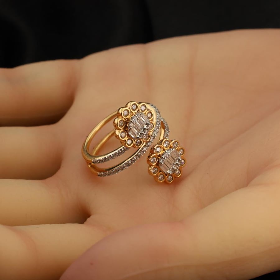 Diamond application gold ring size 14
